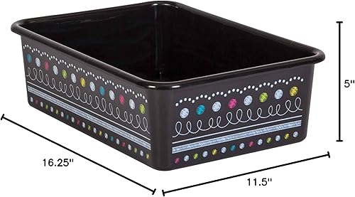 Miniatura 3 de Chalkboard Brights - Contenedores de almacenamiento de plástico grandes, paquete de 6