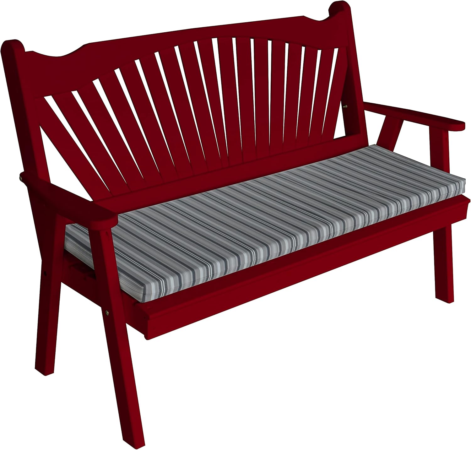 Furniture Barn USA Pine 4' Fanback Garden Bench, Tractor