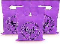 Vista 8 de TOSPARTY 100 bolsas negras de agradecimiento para camisetas, bolsas de plástico a granel para restaurantes, 8.7 x 4.1 x 11.6 pulgadas