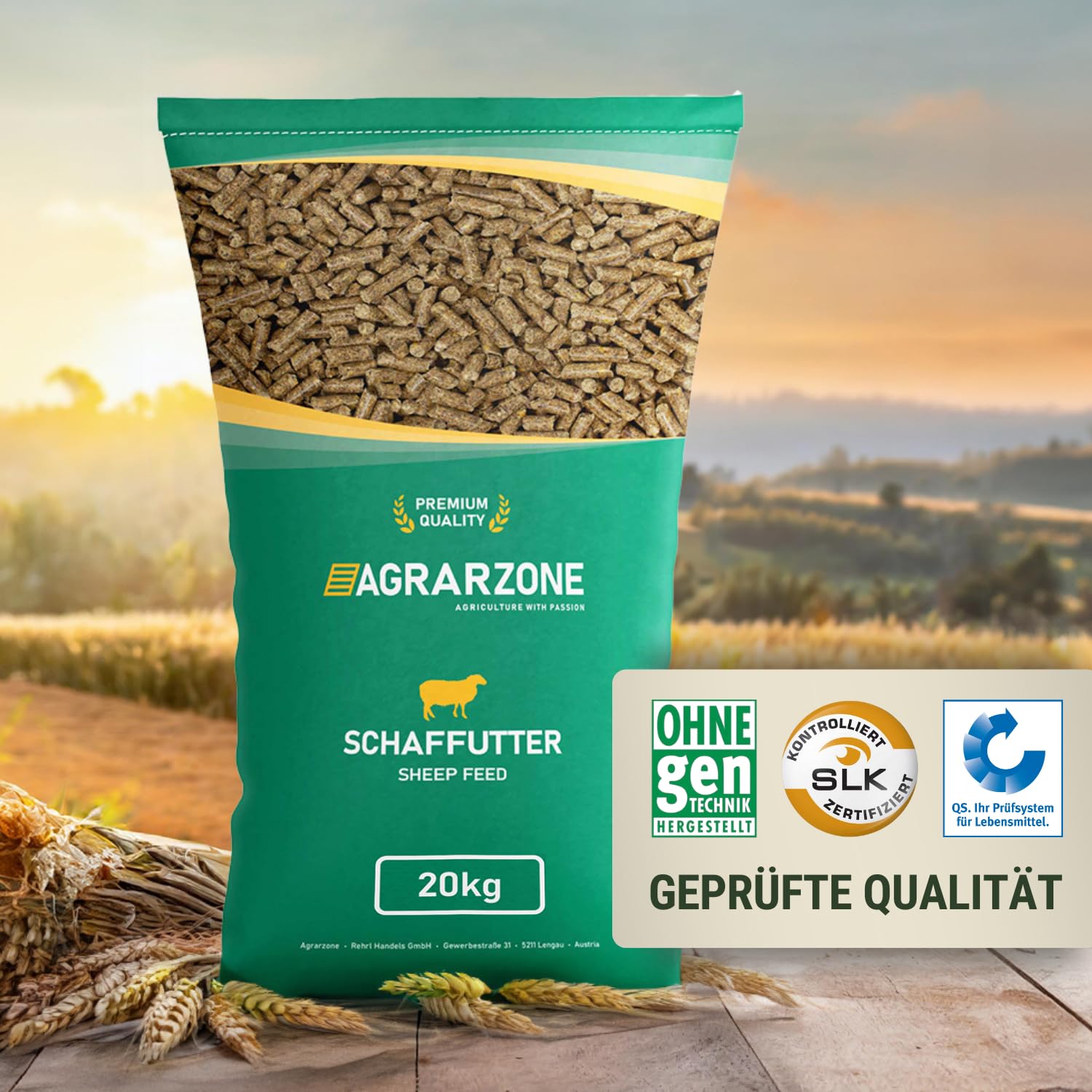 Agrarzone Schaffutter Ziegenfutter Pellets 20 kg Schafe Ziegen Lämmer | Kraftfutter, Lämmer, AMA-Gütesiegel, Gentechnikfrei, staubarm