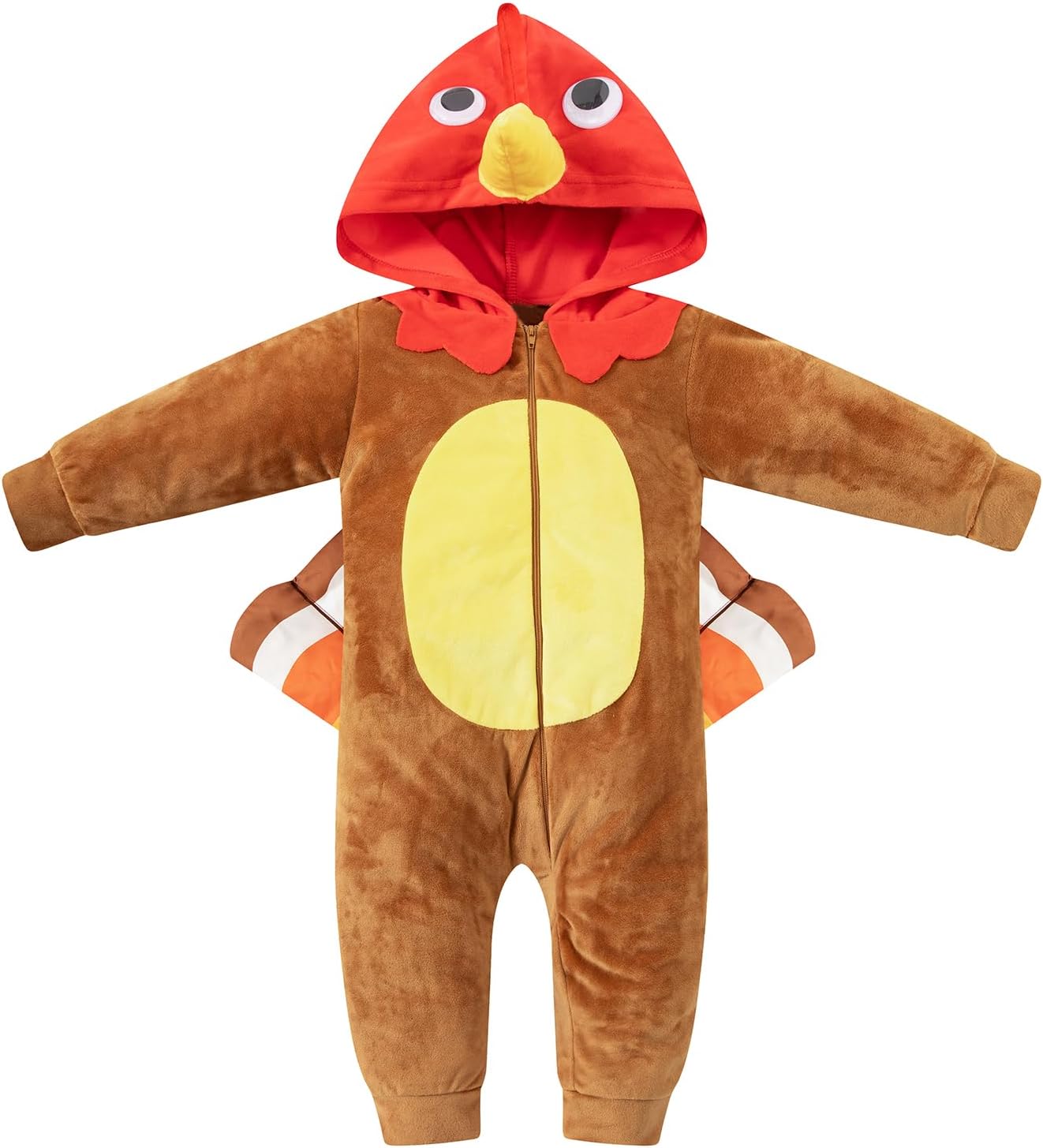 Toddler Boys Turkey Dress Up Unisex Baby Thanksgiving Cartoon Turkey Outfit - Image 2