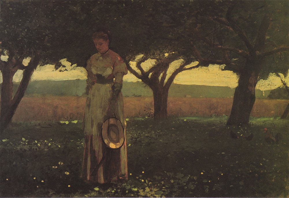 Affiche Winslow Homer Girl in The Orchard pour sublimer votre grand salon