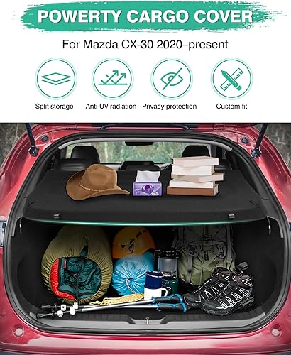 Miniatura 101 de Powerty Cubierta de Carga para Accesorios Kia Sportage 2023-2025 2026, Textura de Lona Cubierta Retráctil para Maletero Trasero de Carga de Equipaje