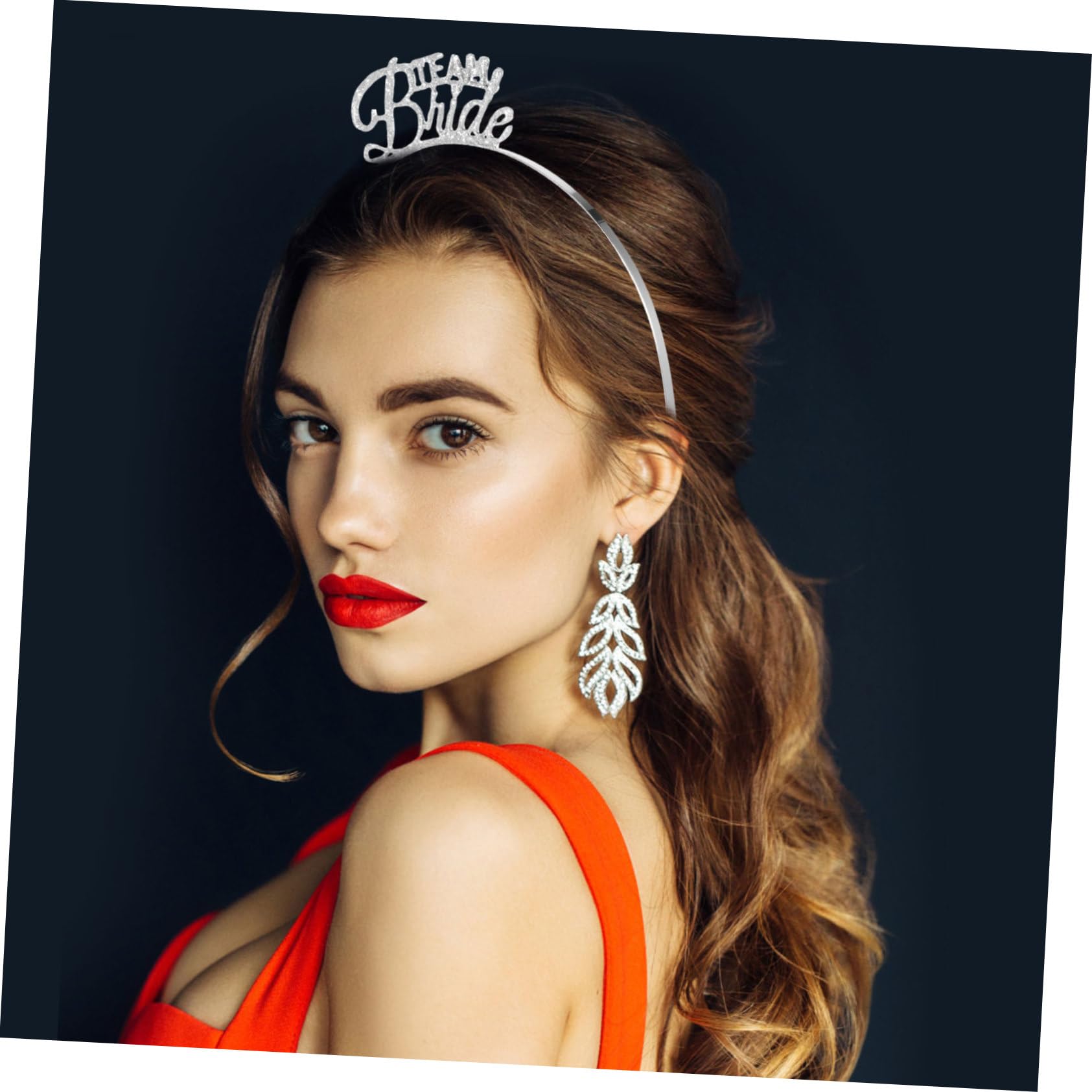 WOONEKY Cerchietto in Metallo Argento 3 Pezzi per Bride Team, Accessori Chioma per Single Party Hair Hoop e Bachelor Party Fermacapelli Resistente