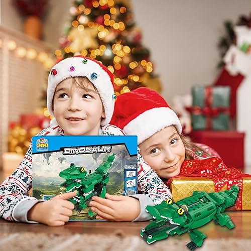 Miniatura 2 de QLT - Kits de construcción de dinosaurios compatibles con Lego movido por gestos o control de voz y montado en dos formas niños de 12 a 15 años