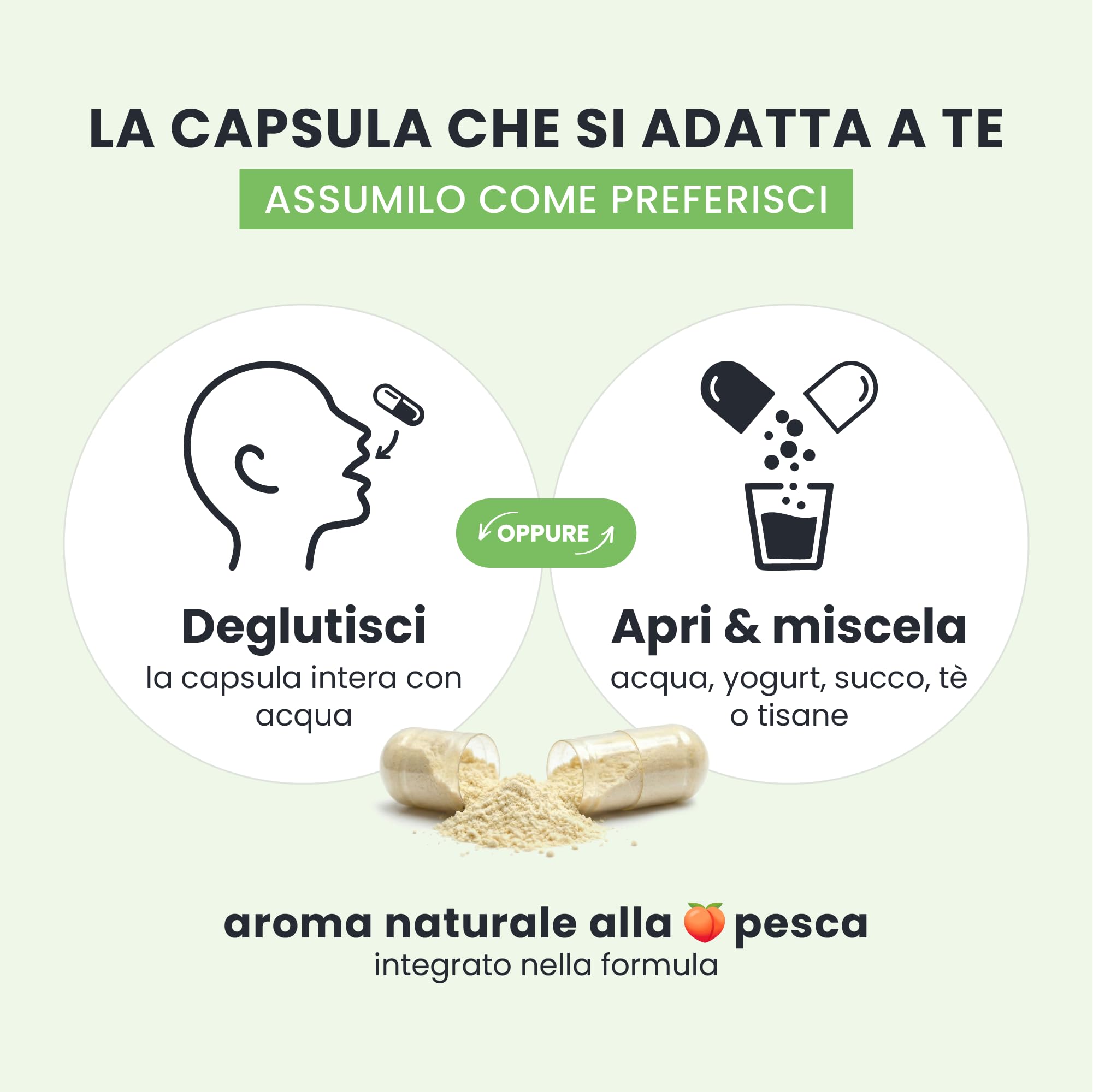 Light Legs+ - Integratore Gambe Leggere & Microcircolo - Proantocianidine 342 mg - 30 giorni (60 caps) - Vegan, senza glutine e lattosio, aroma pesca - Rusco, Ippocastano, Mirtillo