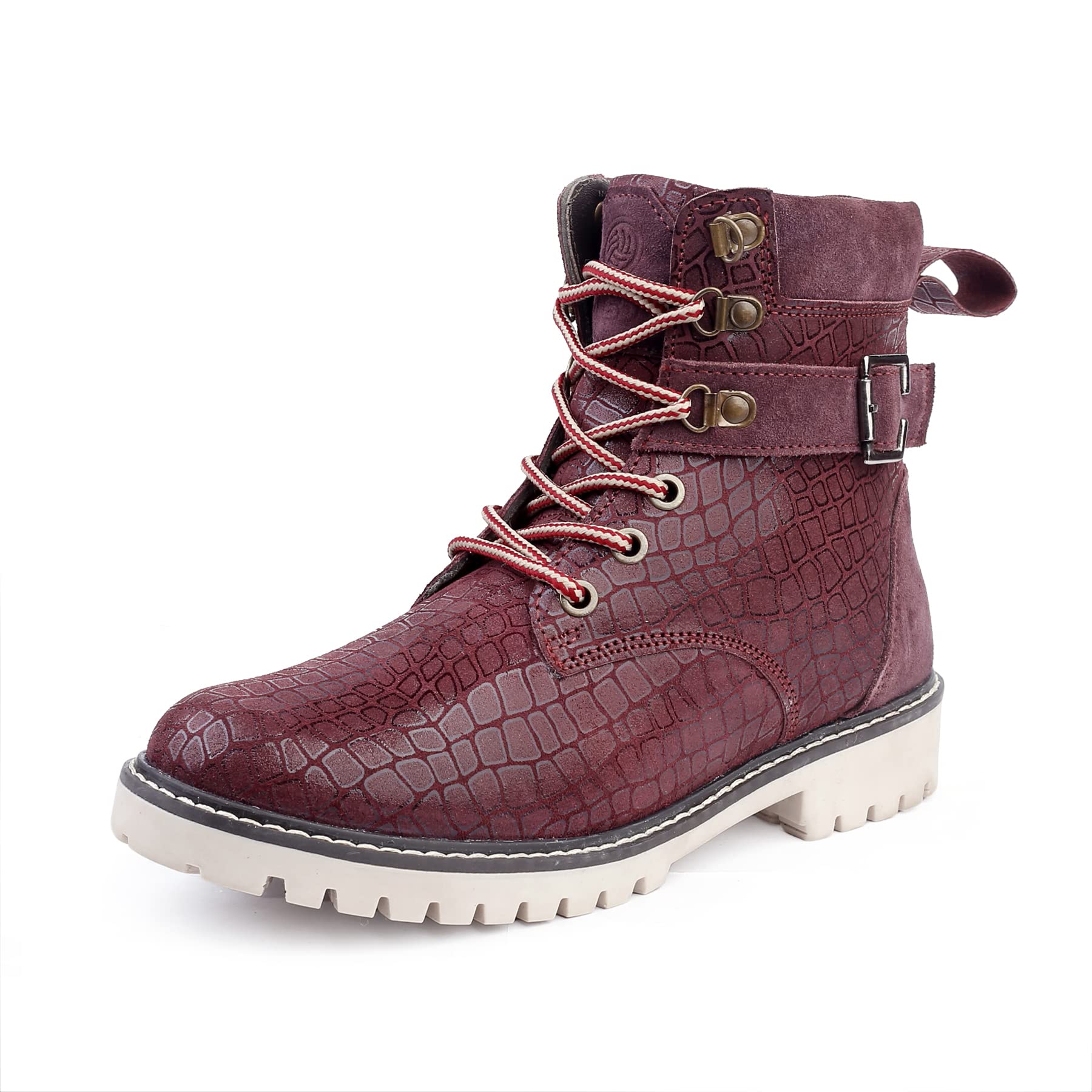 Bacca Bucci MASHA Genuine Leather Women Boots | Winter Derby Chukka Boots | Ankle Boots for Women | Lightweight with Padded Insocks Maroon (B0BSLP9D5V) Amazon Price History, Amazon Price Tracker