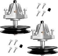 Vista 8 de UP2WIN 918-04822B - Conjunto de husillo compatible con Craftsman Cub Troy Bilt Pony Bronco 42 pulgadas, cortacésped de tractor, viene con todos