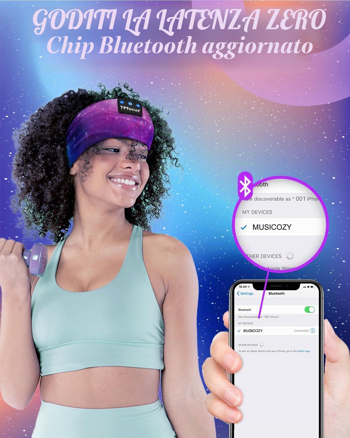 Cuffie per Dormire Bluetooth 5.2 Regalo Uomo & Donna,Sleep Headphones Sonno Cuffie Fascia Sportiva, Wireless Ricaricabile Cuffie Bluetooth Dormire per Correre
