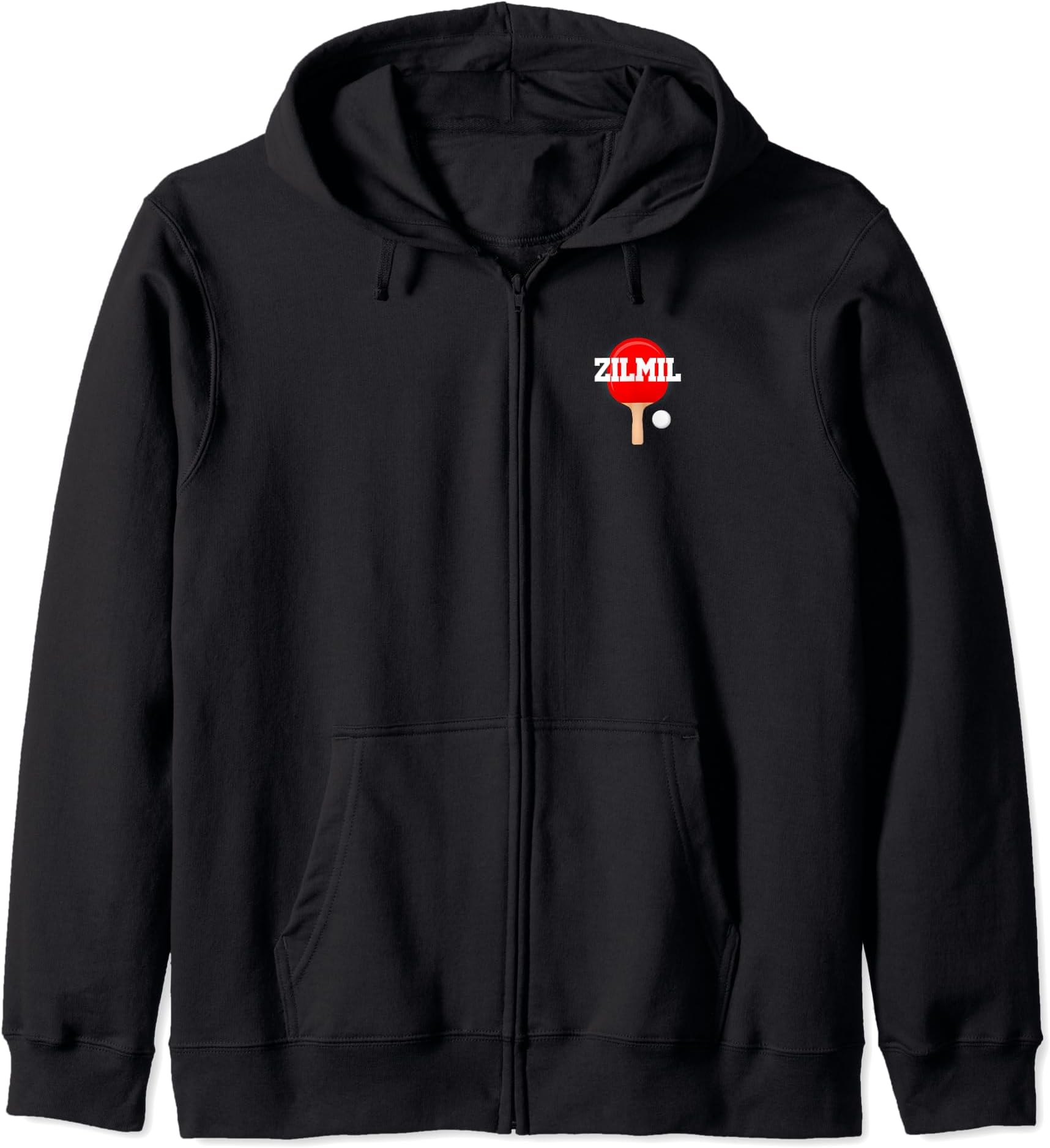 Zilmil Name Boys Table Tennis Ping Pong Game Racket Sports Zip Hoodie