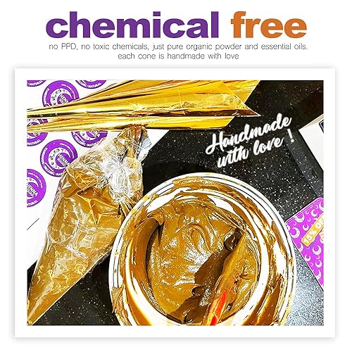 Miniatura 5 de Tinte para el cabello de henna, listo para usar, pasta de conos de henna, perfecto para teñir el cabello y nutrición del cabello, tubos de henna