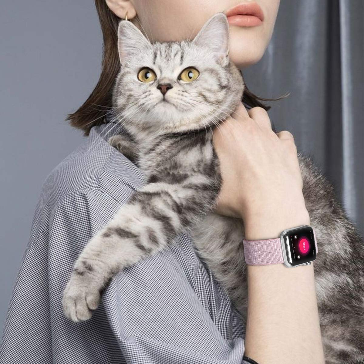 Sport Loop Band Compatible with Apple Watch Bands 49mm 46mm 38mm 40mm 41mm 42mm 44mm 45mm, Women Men Braided Nylon Elastic Replacement Band for iWatch Ultra 2 1 Series 10 9 8 7 6 5 4 3 2 1 SE