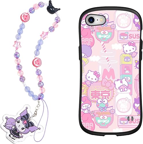 iFace Correa de cuentas Kuromi & Baku + funda de primera clase para iPhone SE 2022, Policarbonato