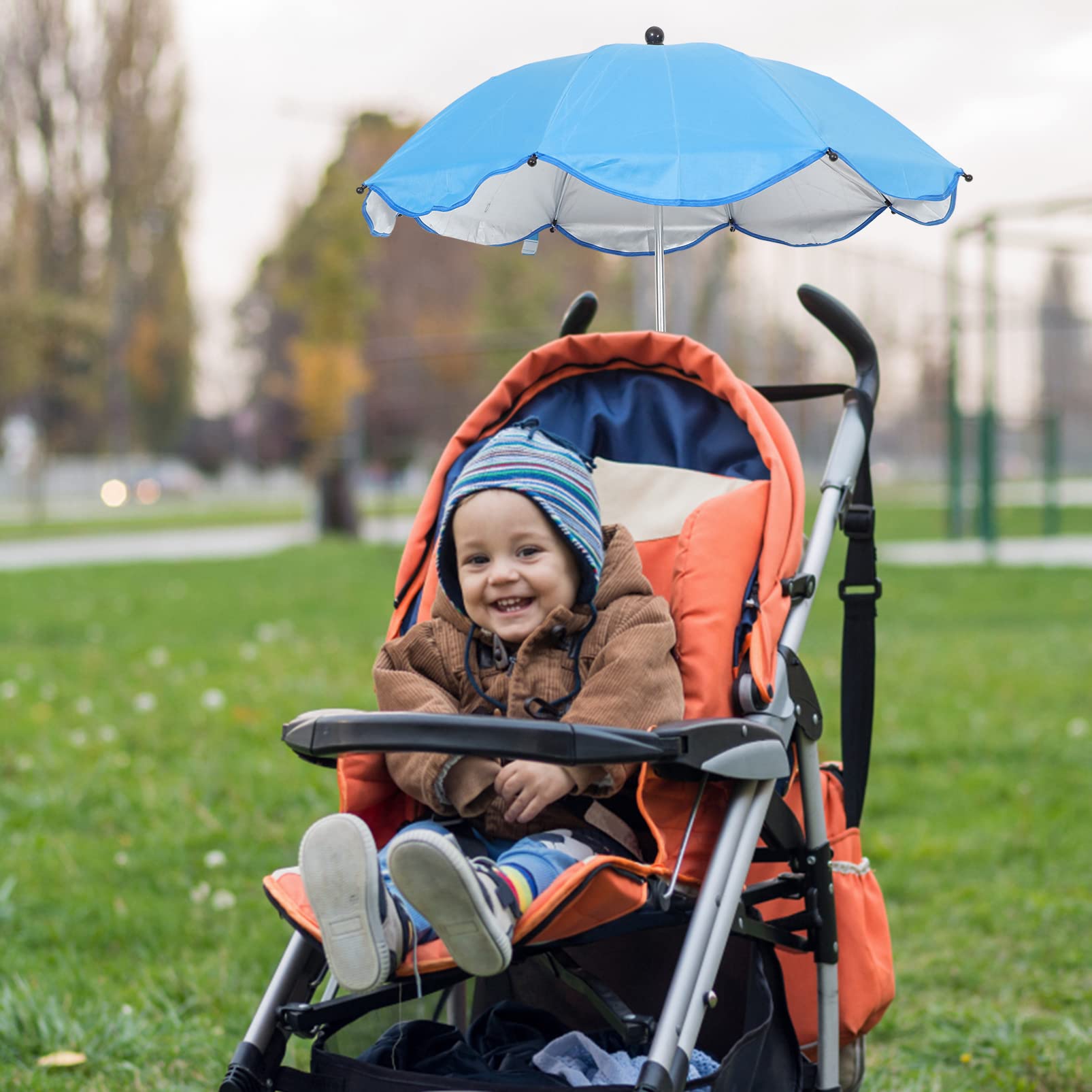 HEMOTON Stroller Umbrella with Clip Design Sun Protection for Strollers Versatile Beach Accessories Easy to Install and Remove Practical Sunshade for Outdoor Use