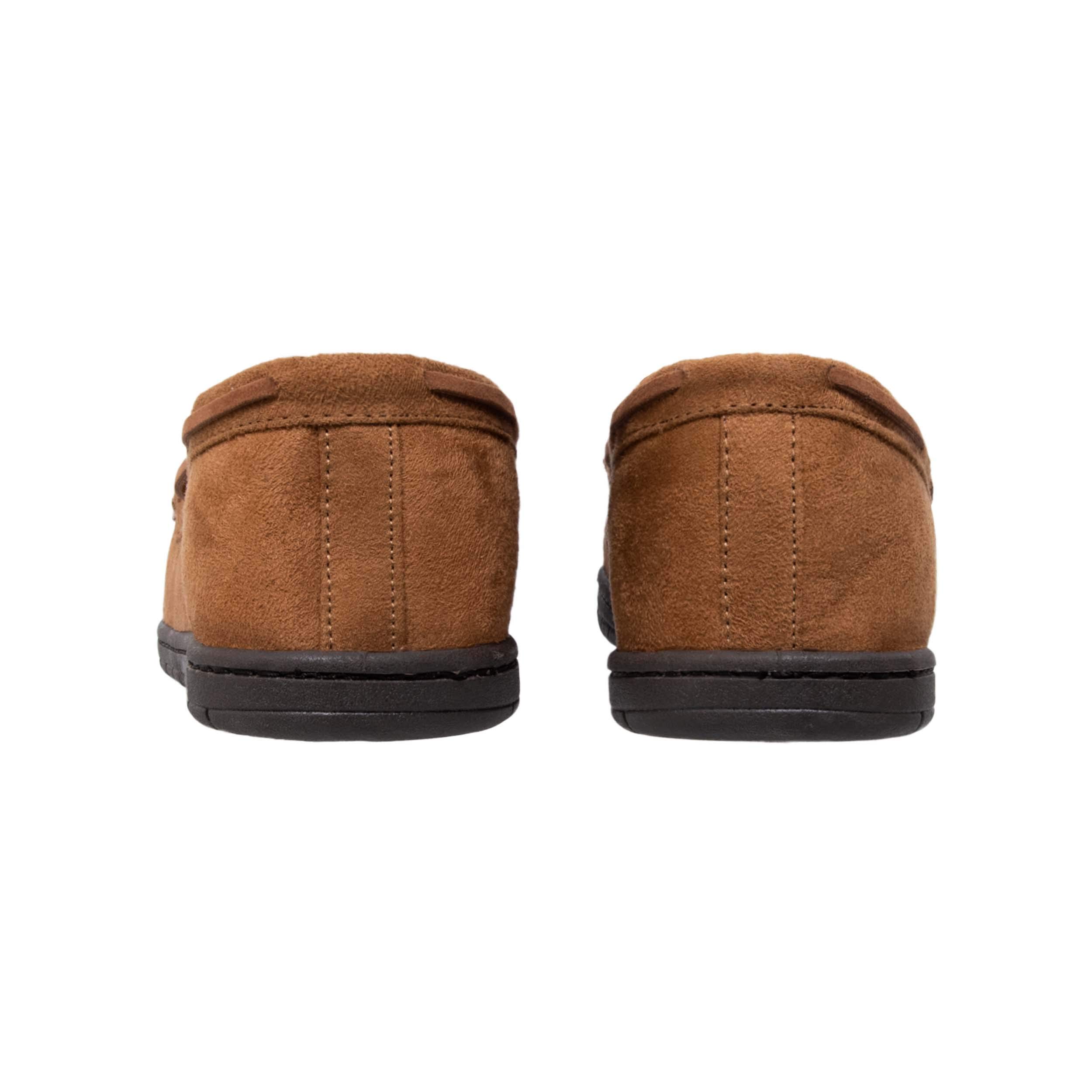 Pantofole Mocassini Uomo FOCO Beige - Logo Team Ricamato, Suola Rigida E Caldo Interno