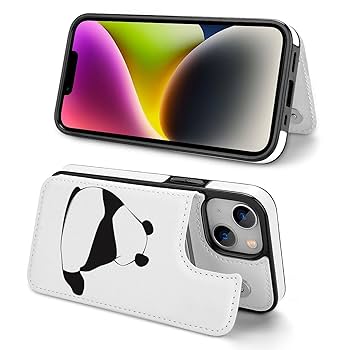 Amazon.co.jp: iPhone 16ケース 手帳型 パンダ ホワイト 白