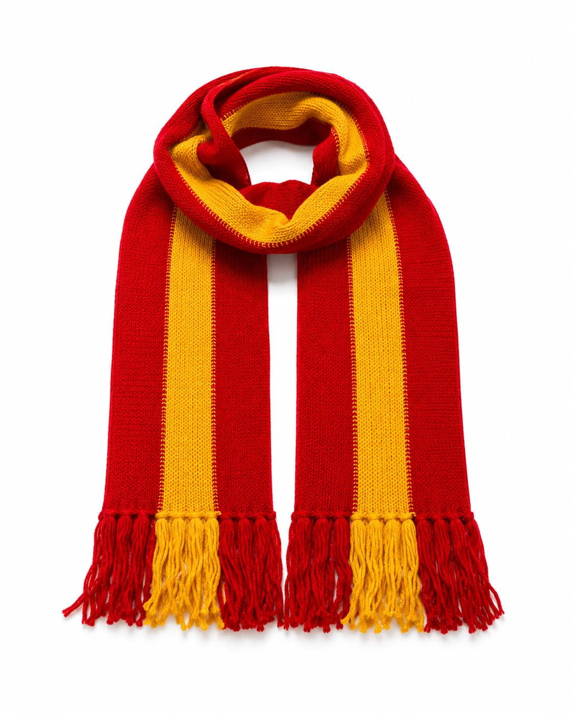 TVK Red & Yellow Knitted Muffler Scarf for Men & Women, Free Size-image-20