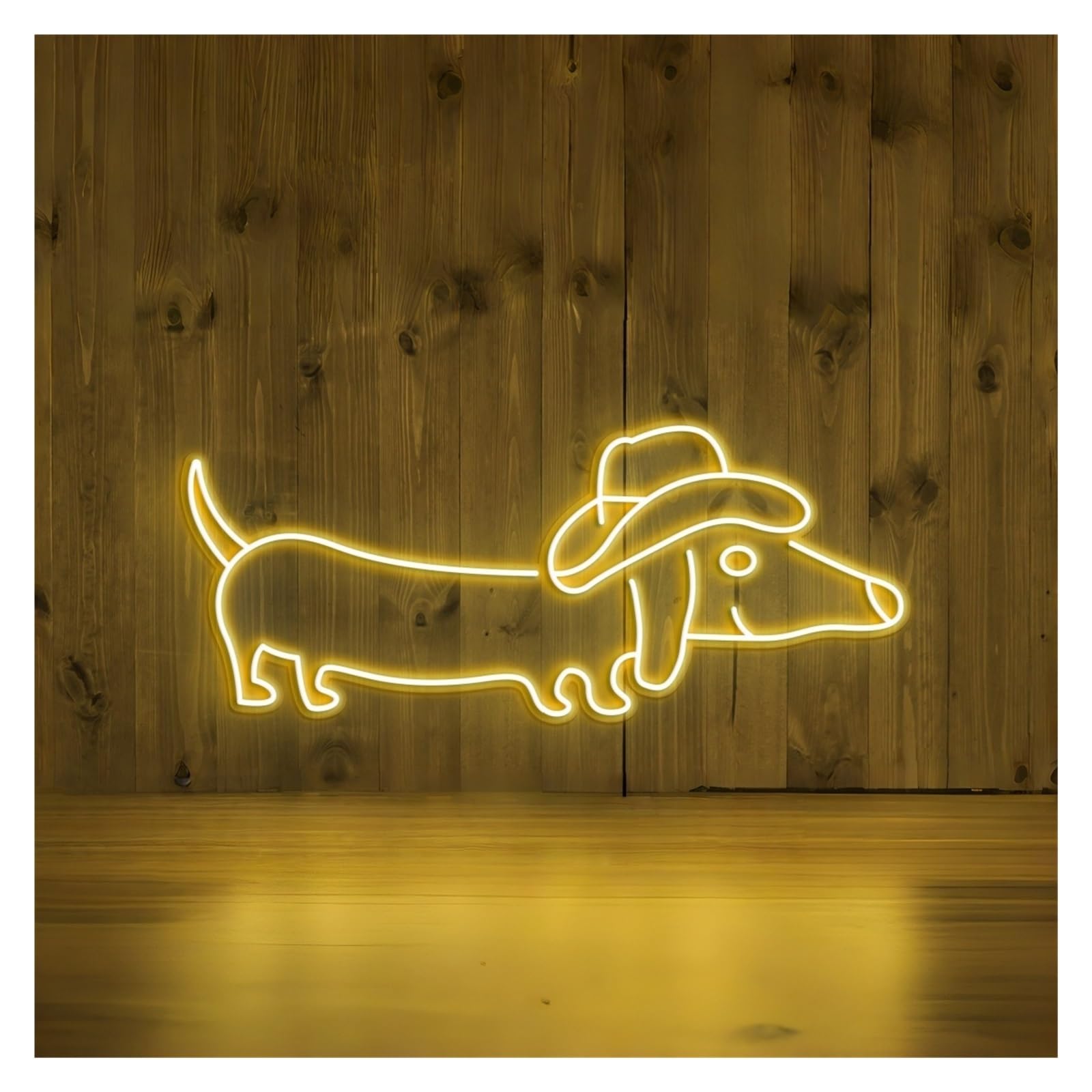 RONGCH Hanging Art Neon Signs Dachshund Dog Neon Sign, Suitable for Pet Shop Decor with Brightness Adjustable 50cm(C)