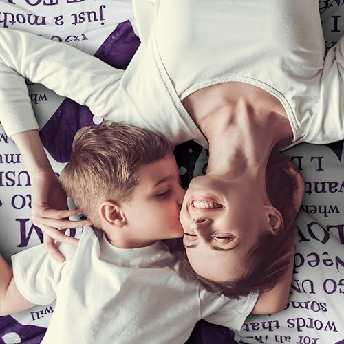 Miniatura 3 de Regalos para mamá, manta con texto en inglés "I Love You Mom", cumpleaños, Navidad, Día de la Madre, San Valentín, regalo para madre, regalos de