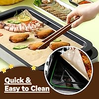 Vista 5 de Forros desechables para freidora de aire Emeril Lagasse 26 QT extra grande, 120 hojas de papel pergamino sin blanquear accesorios para horno