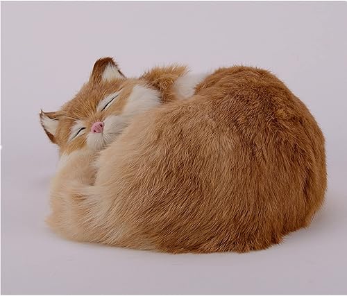 Miniatura 7 de Tiny Heart Juguete de peluche de gato naranja de simulación, 8.26 pulgadas, súper lindo gato naranja realista, juguetes de peluche para niños,