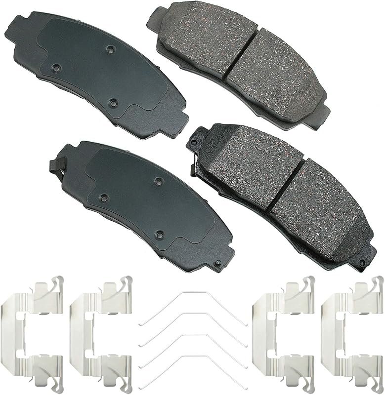 Pastilhas de freio a disco dianteiras cerâmicas Akebono ACT1089A para carro – 1 unidade