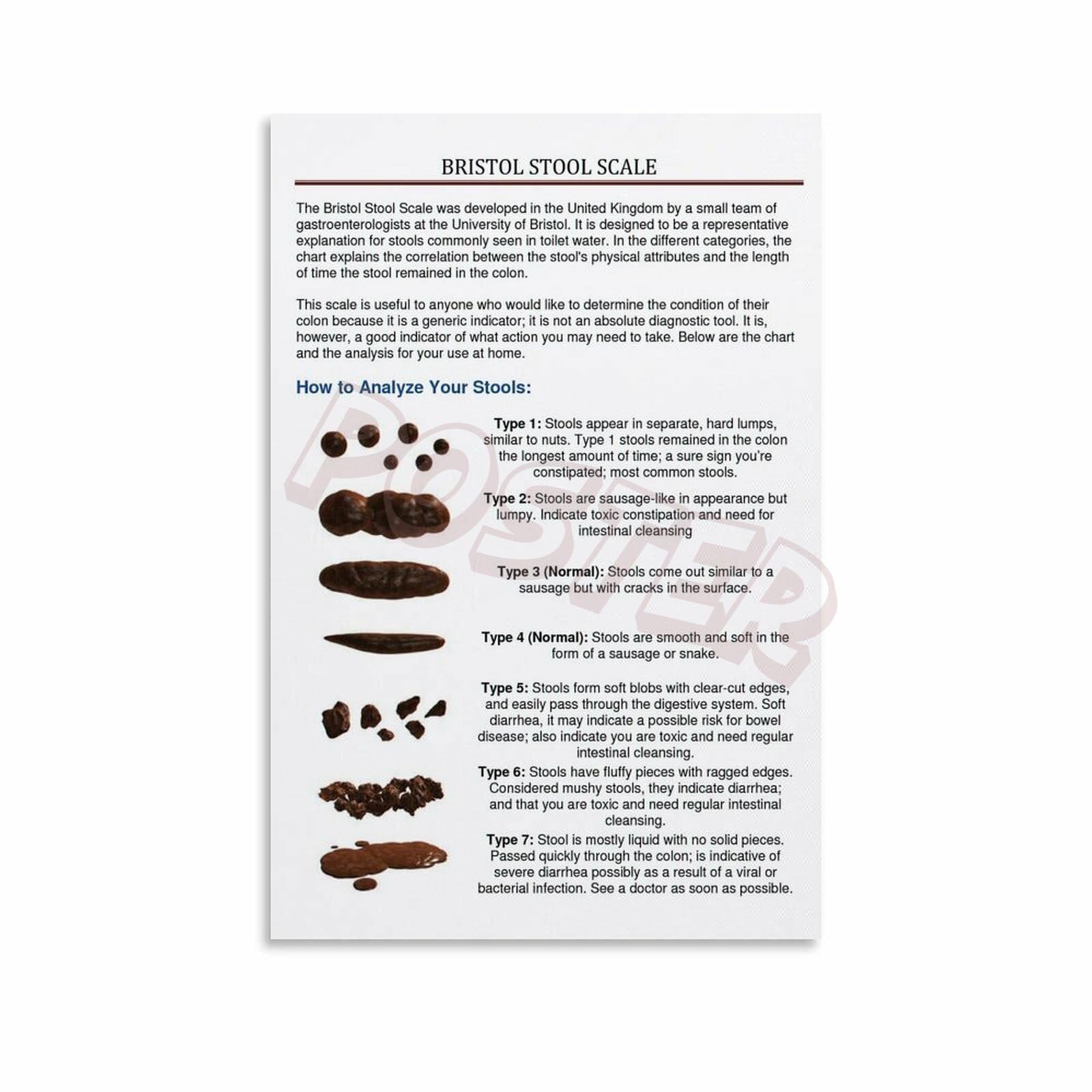 Printable Bristol Stool Scale Bristol #39 s Stool Chart Printable Bristol Stool Scale Bristol #39 s Stool Chart