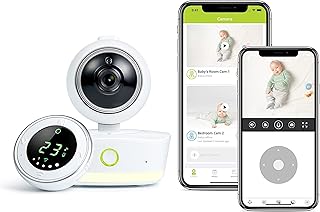 Bebcare iQ - Smart HD Baby Monitor: Full HD 1080p Video, Pan-and-Tilt, Temperature Sensor, Motion and Sound Alert, Stand-Alone Audio Monitor Unit (Without Breathing Sensor Mat)