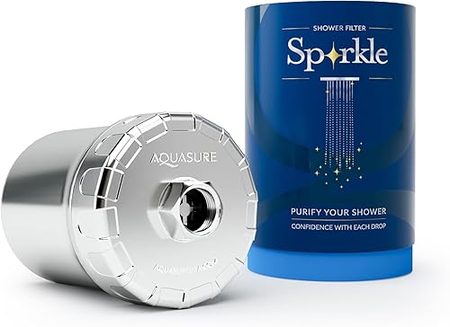 Aquasure Filtro de ducha de alta capacidad de 10,000 galones para cabello, piel y uñas más saludables, mejora la piel seca con picazón, reduce la