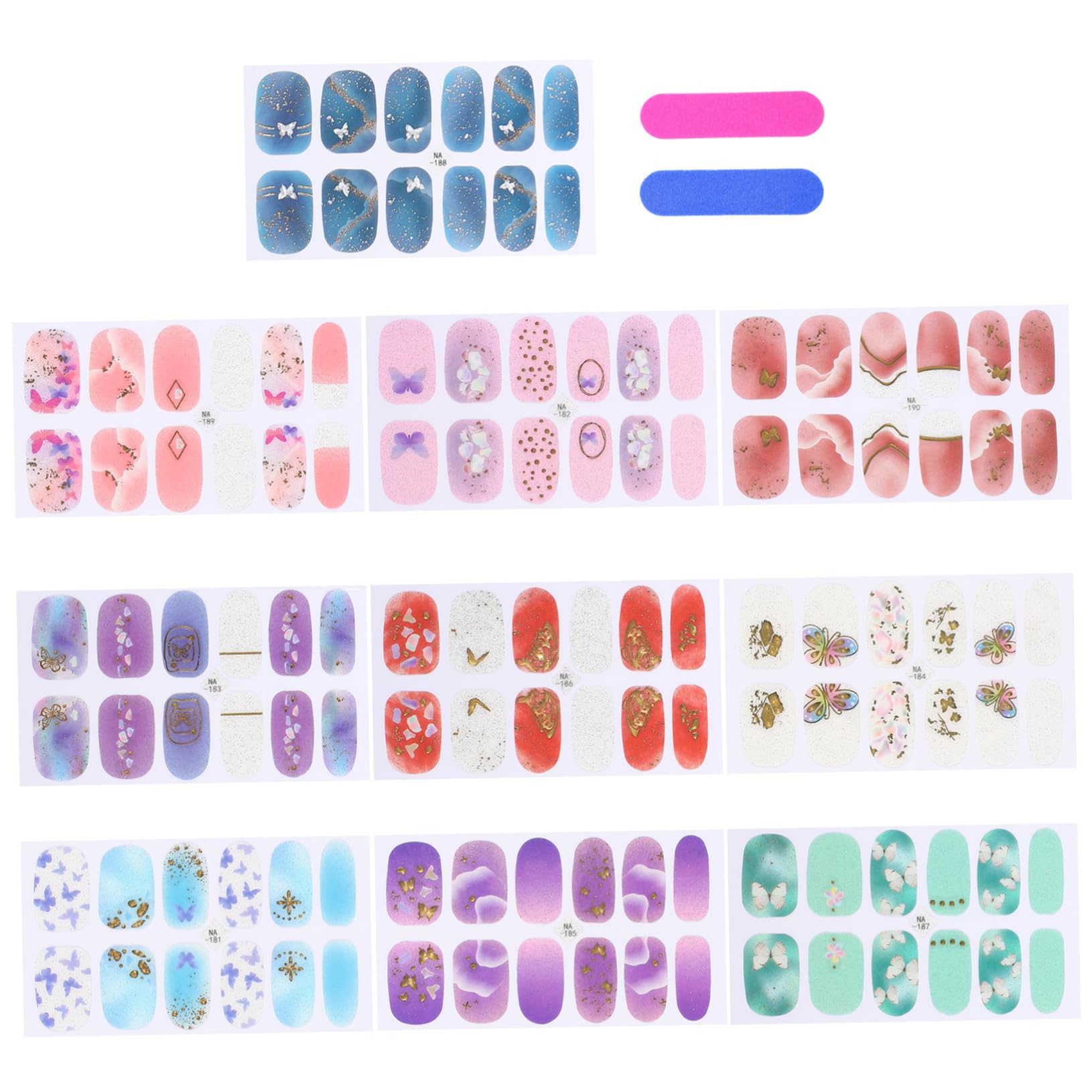 5 Set Adesivi per Unghie con Nail Art per Manicure Adatti per e Festive Facili Applicare e Resistenti All