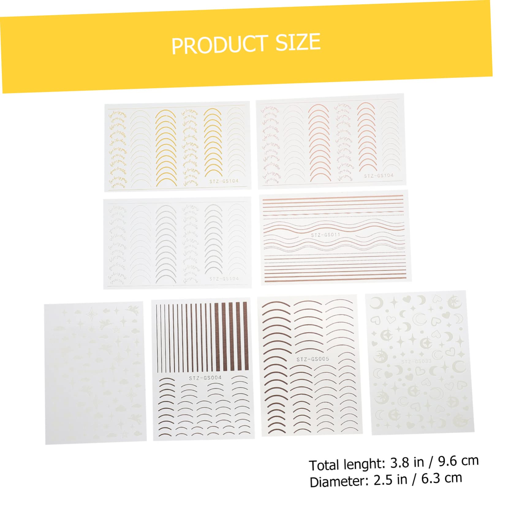FRCOLOR 40hojas Calcomanías De Uñas Creativas De Pegatinas Para Decoración De Manicura Diseños Chic Para Fiestas y Uso Diario Para Uñas Naturales y Postizas