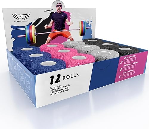 Miniatura 14 de WARM BODY COLD MIND Cinta para Pulgar de Levantamiento de Pesas de 1.85" - Cinta de Agarre en Gancho para Powerlifting, Cross Training, Cinta de 3