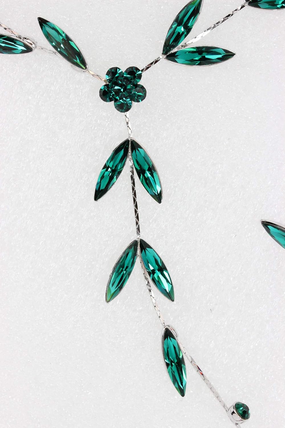 Faship Gorgeous Rhinestone Crystal Floral Necklace Earrings Set - Image 5