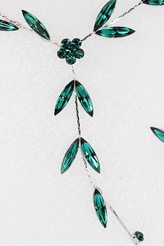 Miniatura 5 de Faship - Juego de collar y aretes con cristales de imitación florales