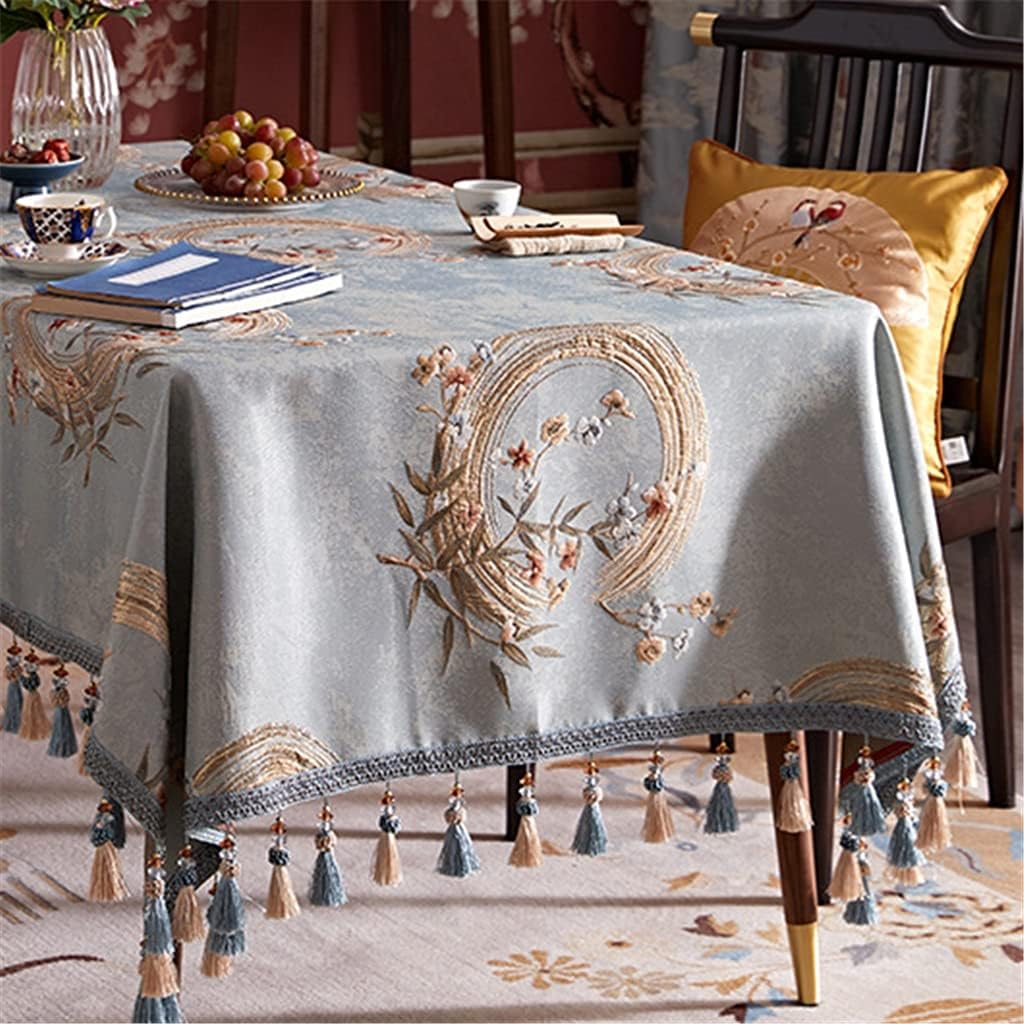 Chinese Retro Palace Tablecloth Pastoral Rectangular Coffee Table Table Cloth Fabric(130 * 260cm)
