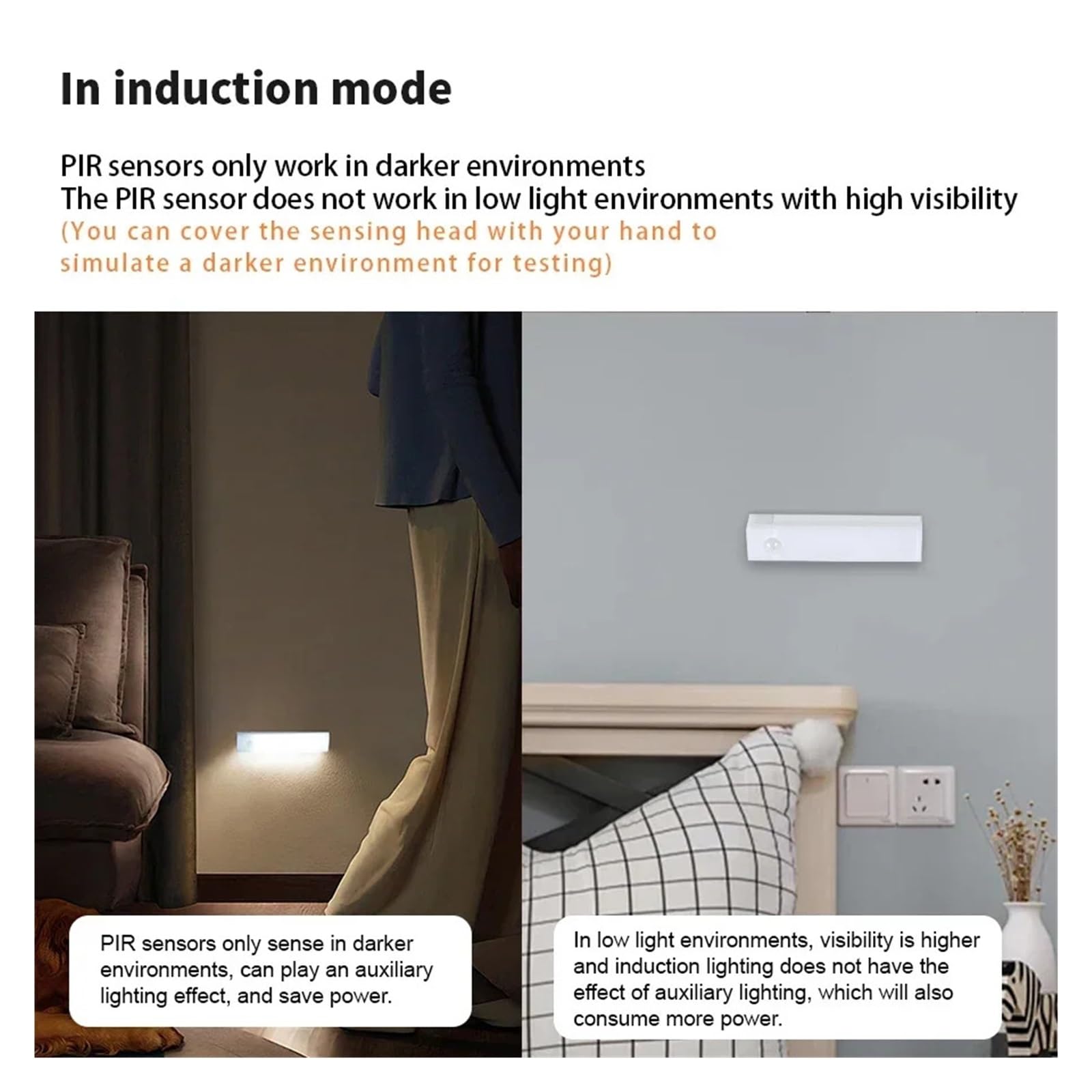 Luz Nocturna LED Inalámbrica Con Sensor De Movimiento, Lámpara Noche For Armario, Cocina, Dormitorio, Detector , Fondo For Escalera Y Satisfacer Necesidades Iluminación Sin Esfuerzo(Warm White,20cm)