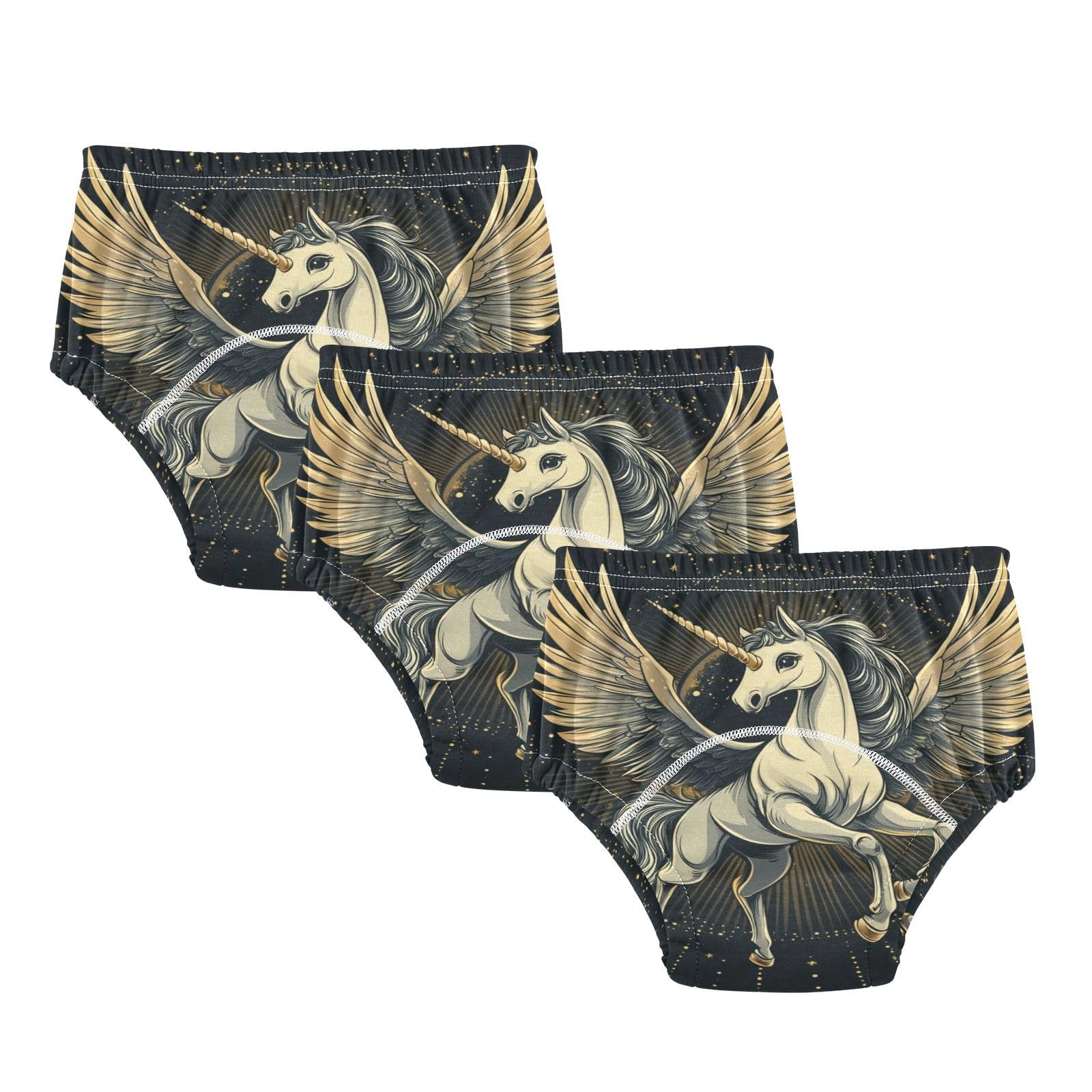 Coikll Flying Horse Toddler Training Underwear Waterproof Baby Pee Pants -3T