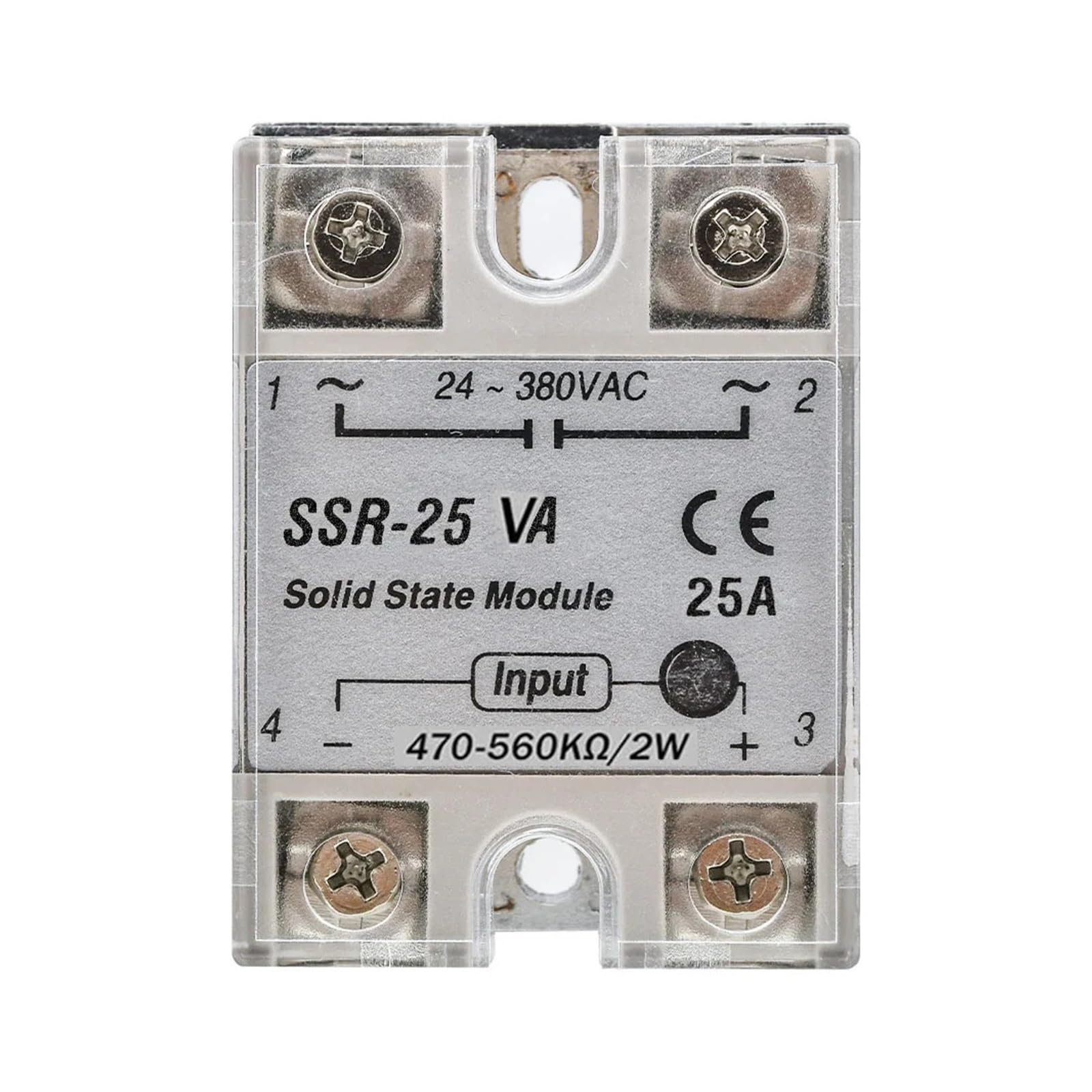 JJKKOZVQF 1PCS Solid State Relay Voltage Regulator SSR-10VA 25VA 40VA 60VA 80VA 100VA 24-380V(SSR-10VA)