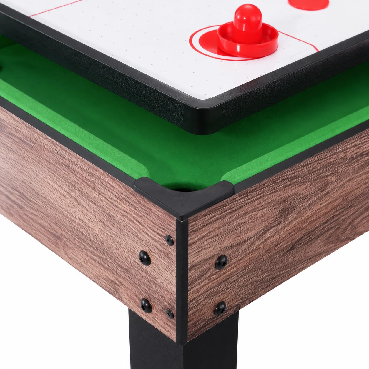 predolo Multifunktionstisch, Spieltisch für Familie & Wohnzimm, Billard, Airhockey, Tischtennis, 117.8x61.2x84.2cm Holzvbund
