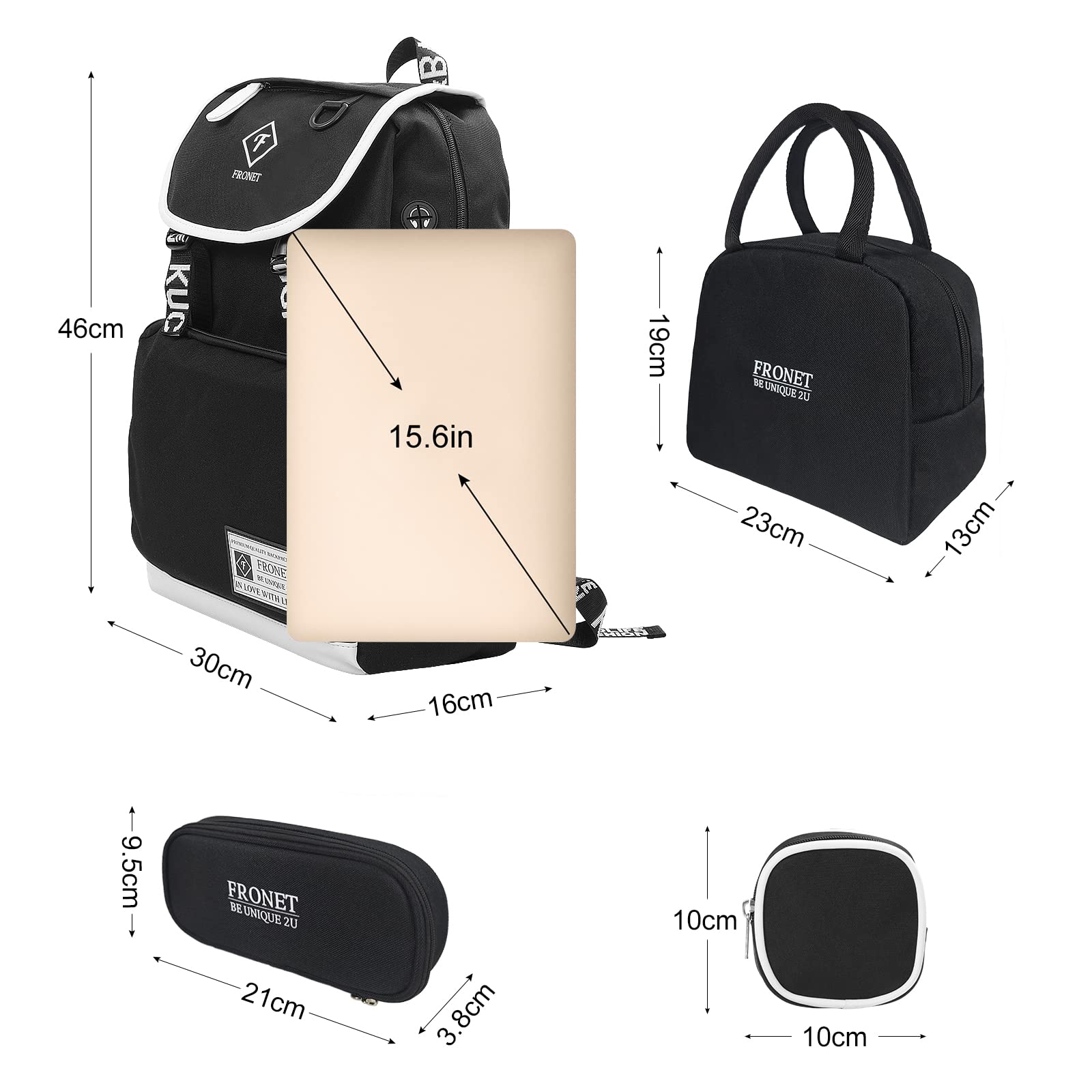 Cartable Fille Garçon Primaire Collège Élémentaire Enfant Sac à dos Scolaire Maternelle, Sacs d'école Filles garçon Adolescent Loisir Voyage Femme, 8 9 10 11 12 13 14 15 16 Ans CE2 CM1 2 6E