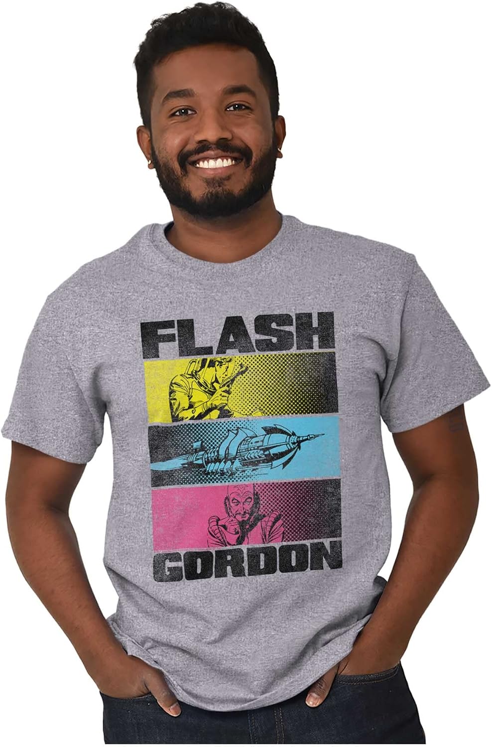 Brisco Brands Flash Gordon Retro Comics Superheroes Graphic T Shirt Men or Women