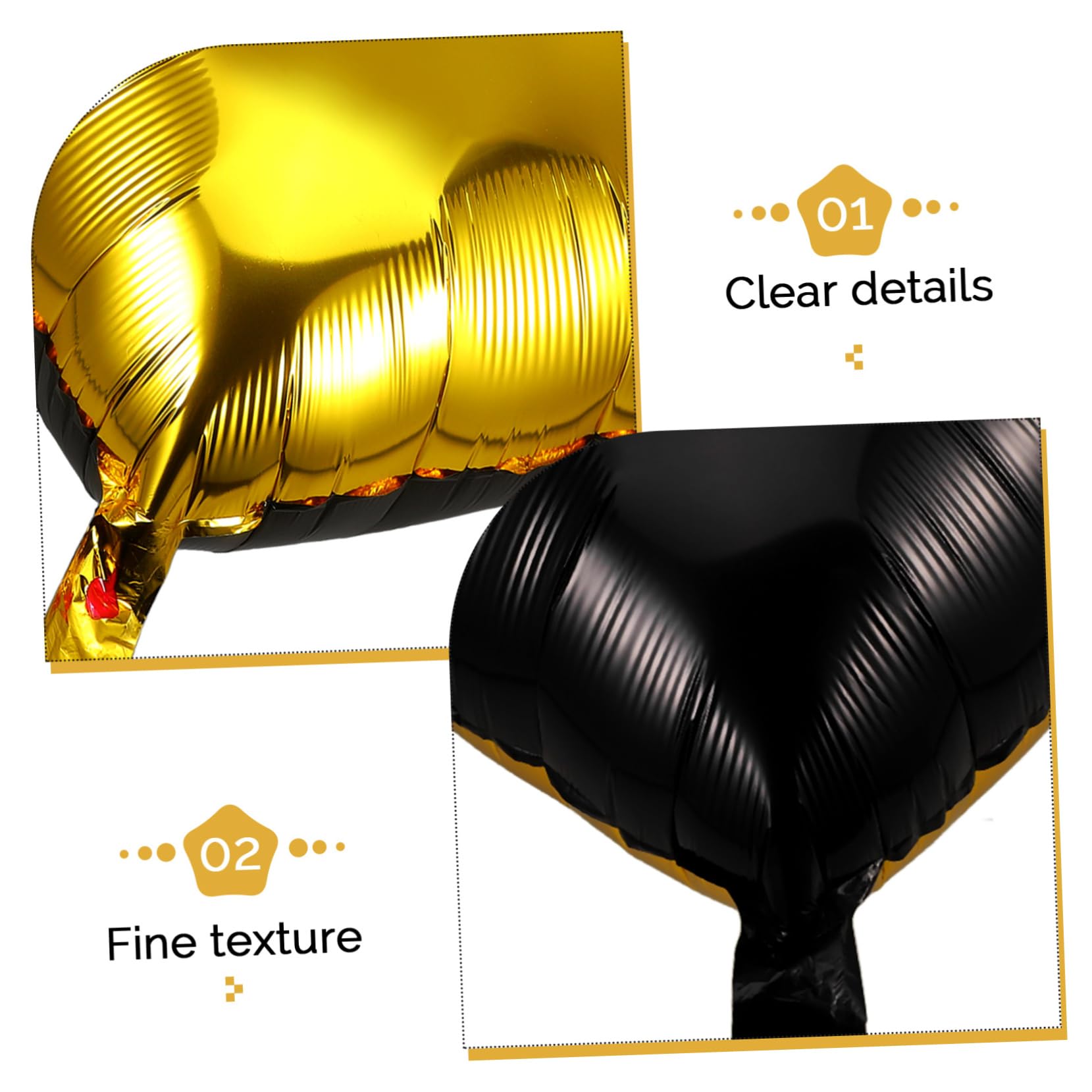 Palloncini in Alluminio a Forma di Quadrato 50 Pezzi | Doppio Lato Legaccio, per Interni e Celebrazioni, Decorazione Gonfiabile per Festa