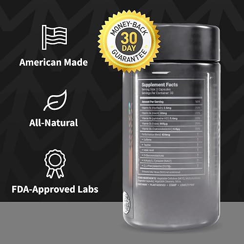 Miniatura 5 de Suplementos energéticos para toda la noche para hombres | Potenciador de energía para apoyar y enfocarse cuando tus niveles bajan | A base de