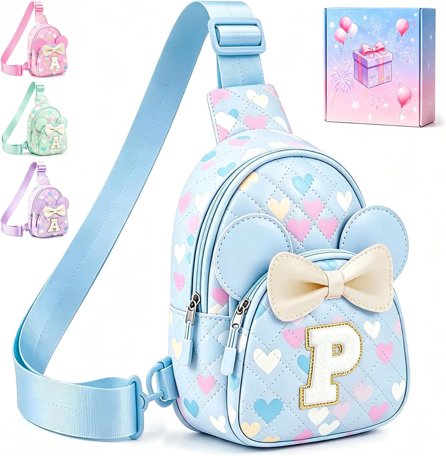 Birthday Crossbody Sling Bag for Girls, Trendy Toddler Gift Ideas Bag