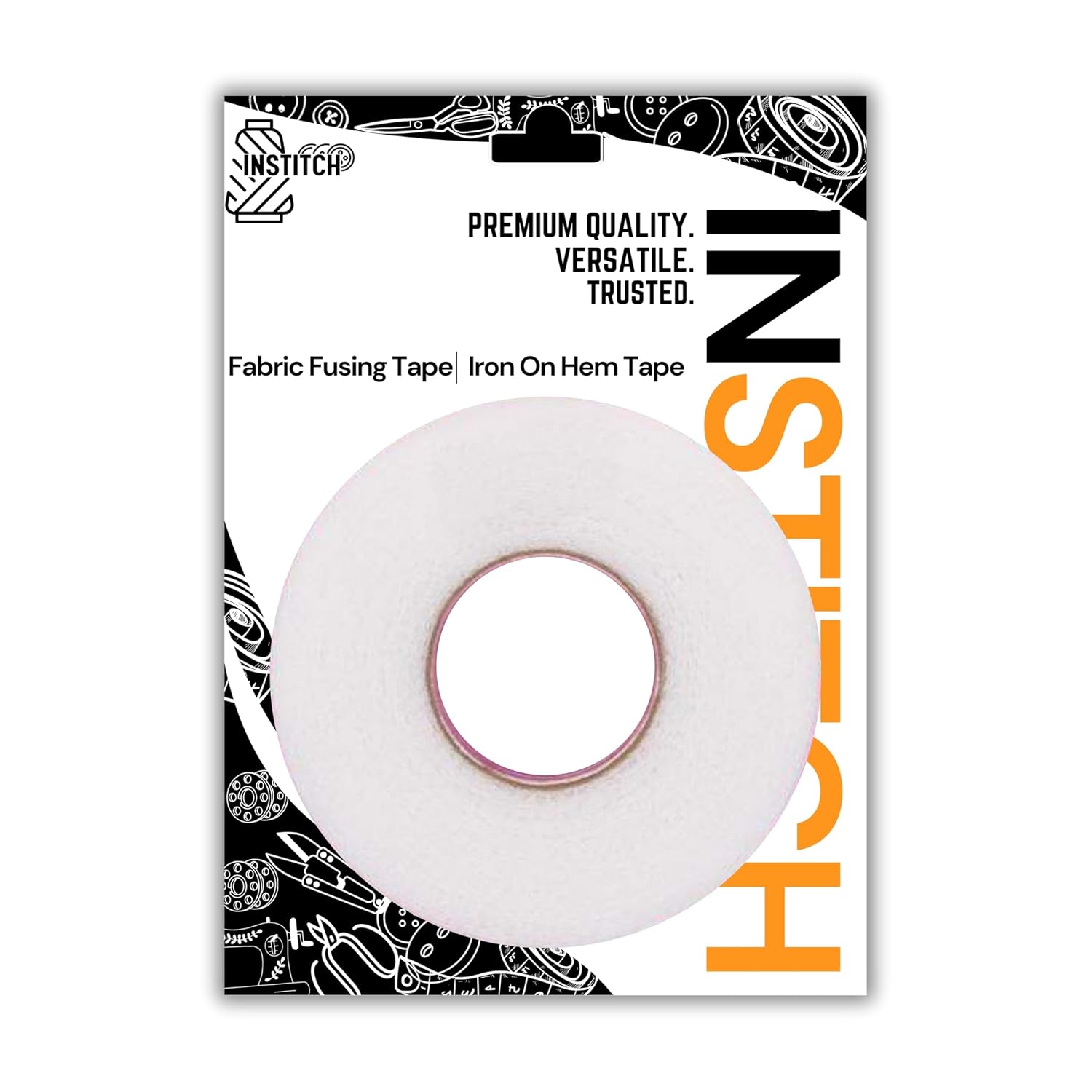 INSTITCH Hem Tape Rivil civil fusing tape, For Tailor & Home Use, Fabric Fusing Tape For Alteration - Iron On Tape- 100 Me...