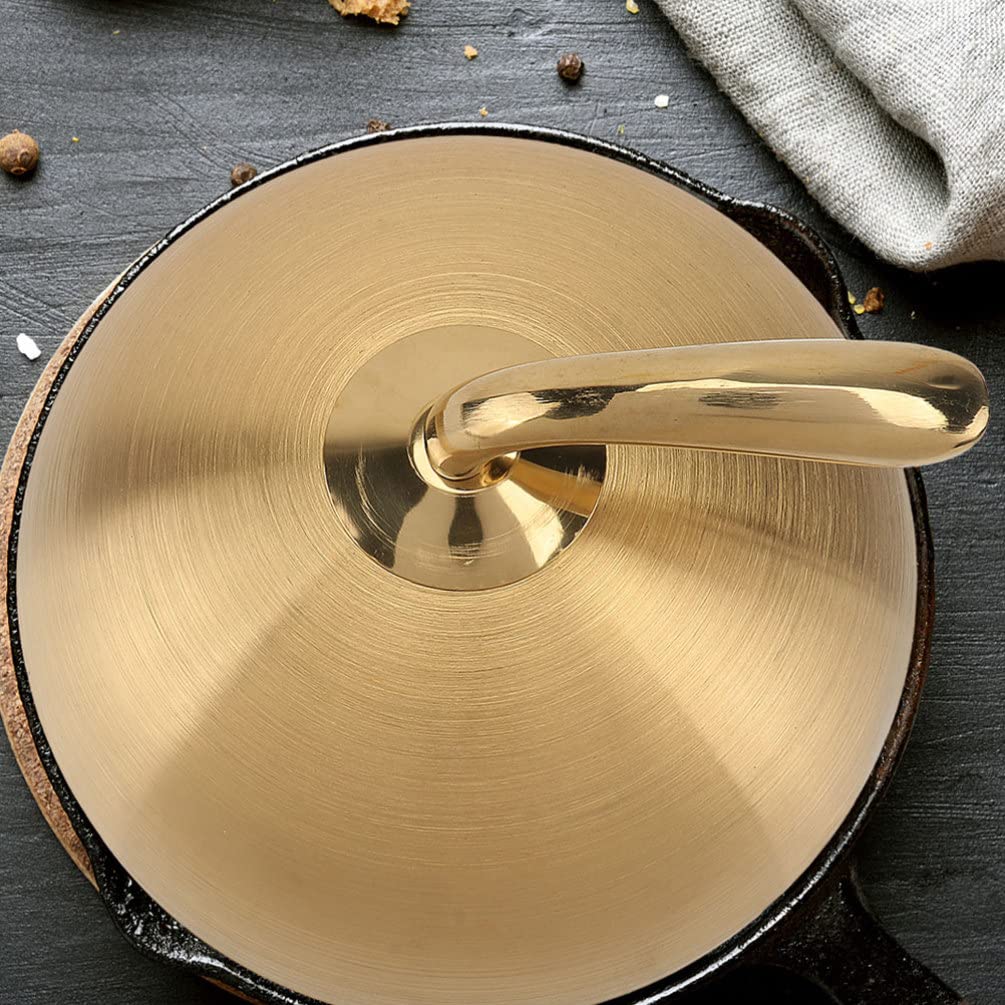 YARNOW 1pièce Couvercle Acier pour Aliments Cloche Ronde Anti-éclaboussures pour Légumes Et Desserts Pratique pour Barbecue Et