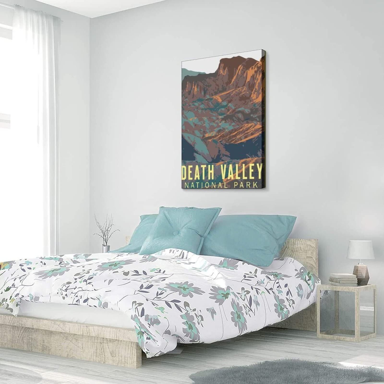 Cartel decorativo de viaje del Parque Nacional del Valle de la Muerte Cartel de viaje de la vendimia Póster de la lona moderna del dormitorio de la lona del arte de la