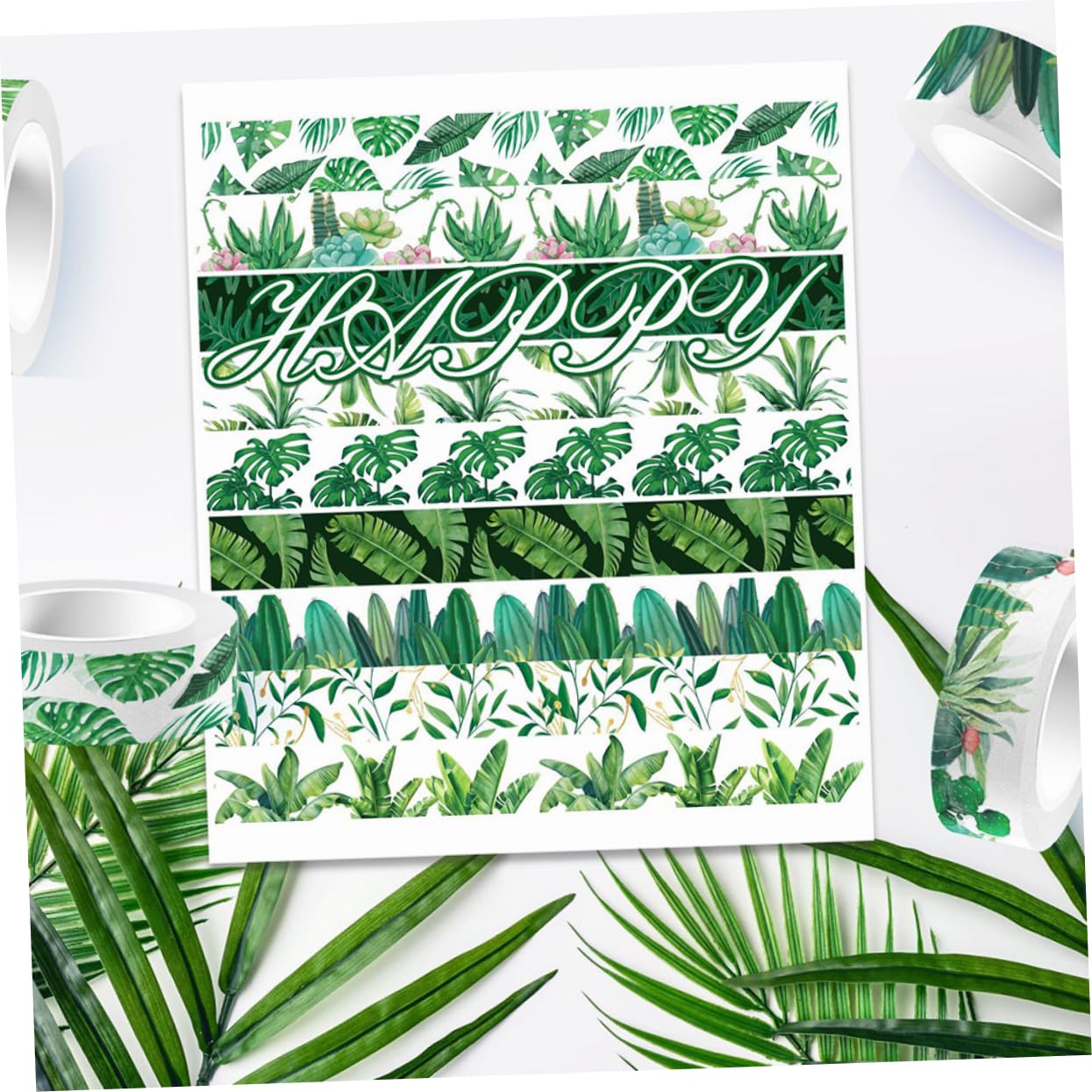 Operitacx 48rotoli Nastro Adesivo Washi Verde Per Decorazioni Nastro Creativo Per Scrapbooking Design Estive Materiale Adesivo Per e Planner