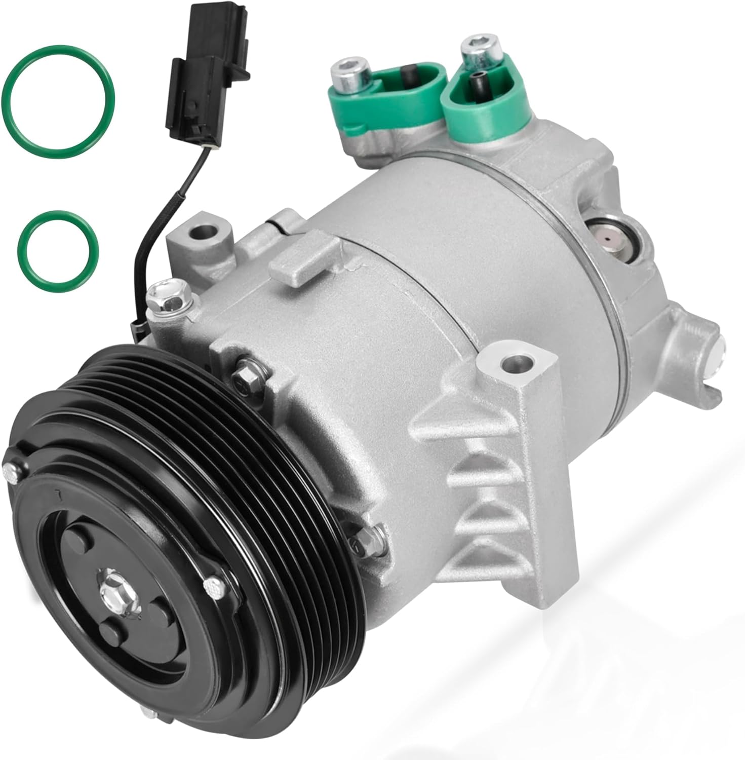 HYR Automotive Air Conditioning Compressor AC Compressor with Clutch Compatible with Hyundai Elantra 2011-2013 1.8L & Kia Soul 2012-2013 2.0L, 6 grooves, Replace# 977012K700, CO11304C, 977013X101