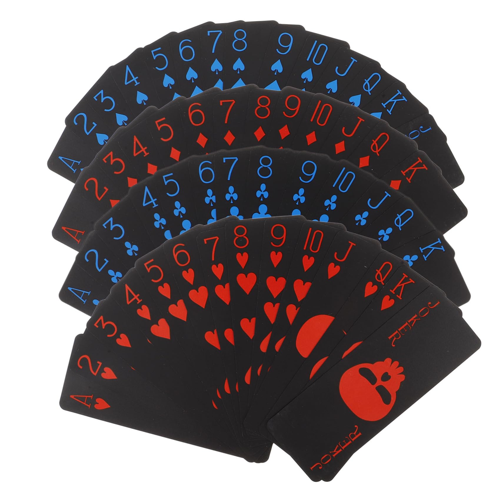 Abaodam Jeu de Cartes Poker Étanche en PVC Noir Motif Crâne, Cartes Plastiques Solide et Créatives pour Soirées Entre Adultes et Rassemblements Familiaux